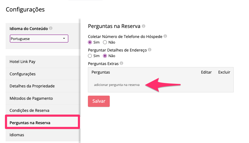 perfil de cliente no motor de reservas hospedin